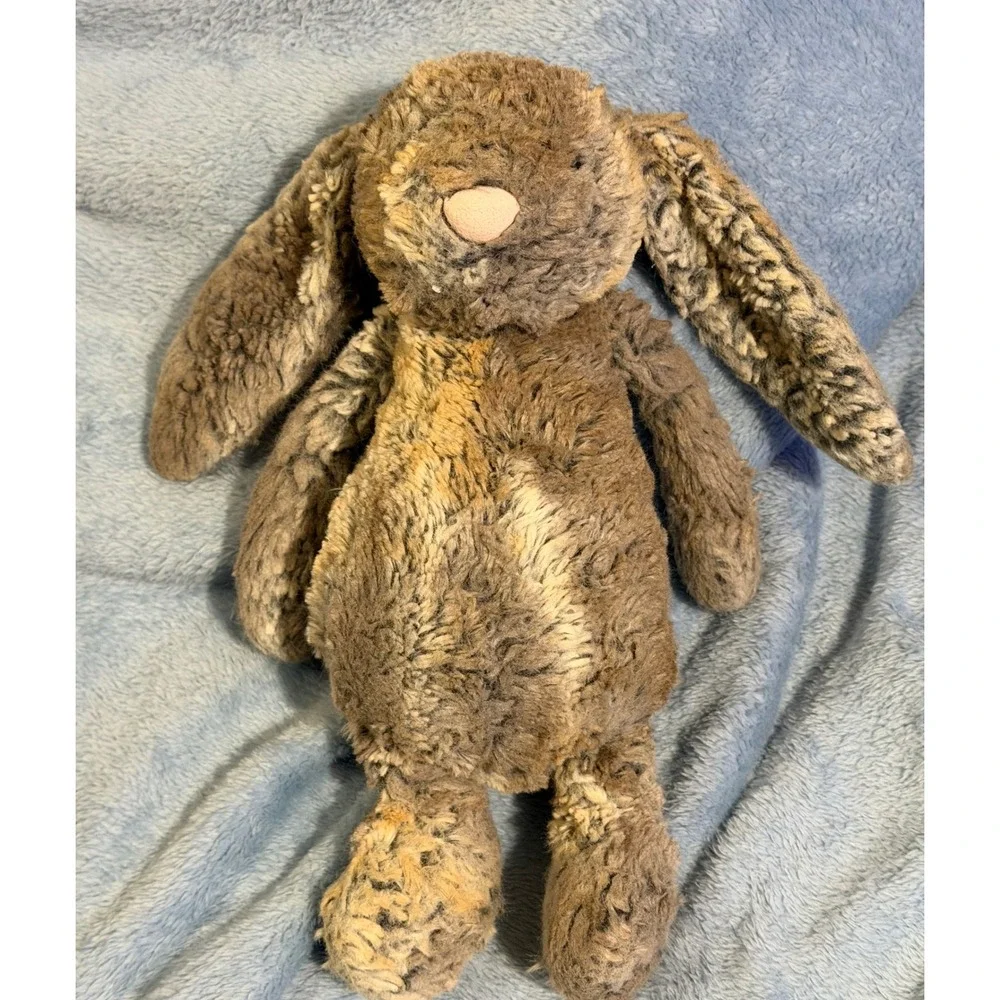 Jellycat London Bashful Woodland Bunny Brown Mottled Plush Stuffed Animal Bunny